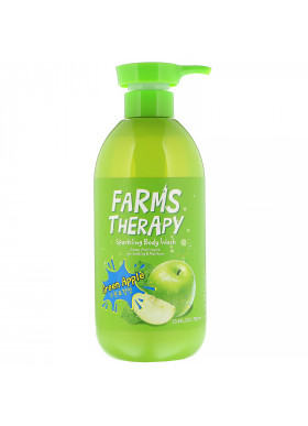 Doori Cosmetics, Farms Therapy, Sparkling Body Wash, Green Apple, 23.6 fl oz (700 ml)