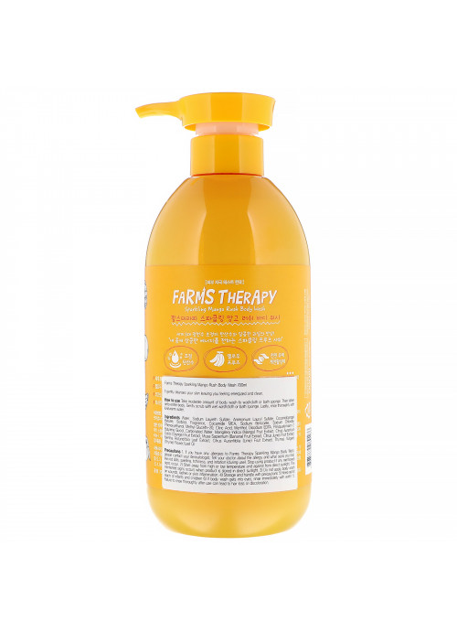 Doori Cosmetics, Farms Therapy, Sparkling Body Wash, Mango Rush, 23.6 fl oz (700 ml)