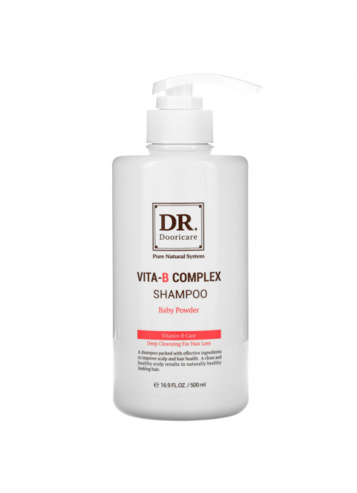 Doori Cosmetics, Vita-B Complex Shampoo, Baby Powder, 16.9 fl oz (500 ml)