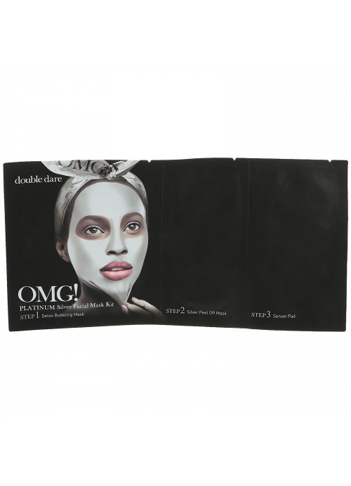 Double Dare, Platinum Silver Facial Mask Kit, 1 Kit