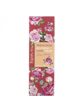 Farm Stay, Pink Flower Blooming Hand Cream, Pink Rose, 3.38 fl oz (100 ml)