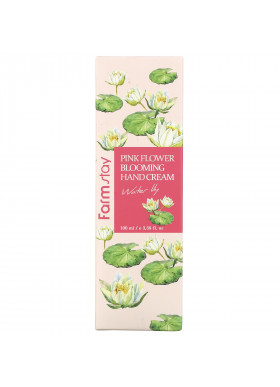 Farm Stay, Pink Flower Blooming Hand Cream, Water Lily, 3.38 fl oz (100 ml)