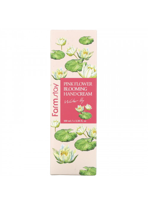 Farm Stay, Pink Flower Blooming Hand Cream, Water Lily, 3.38 fl oz (100 ml)