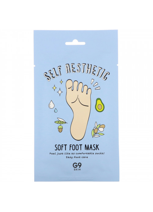 G9skin, Self Aesthetic, Soft Foot Mask, 5 Masks, 0.40 fl oz (12 ml)