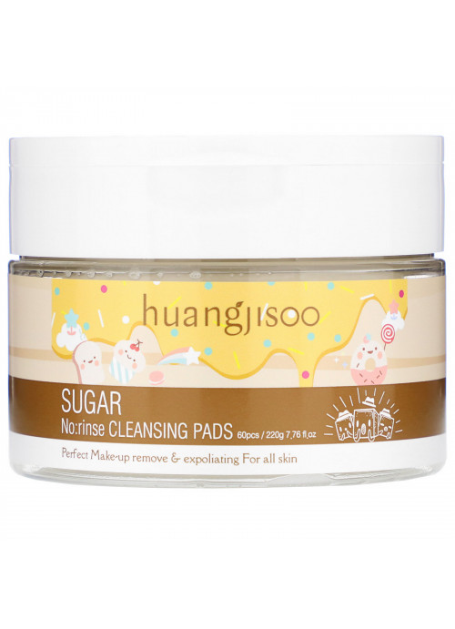 Huangjisoo, Sugar, No: Rinse Cleansing Pads, 60 Pads, 7.76 oz (220 g)