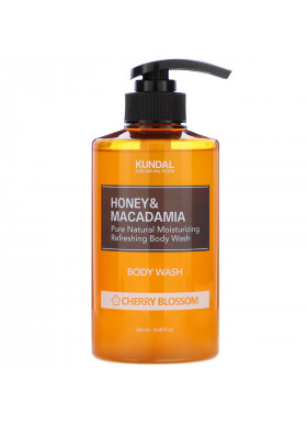 Kundal, Honey & Macadamia, Body Wash, Cherry Blossom, 16.90 fl oz (500 ml)