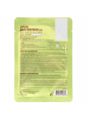 Lapcos, Aloe Sheet Mask, Soothing,  1 Sheet, 1.11 fl oz (33 ml)