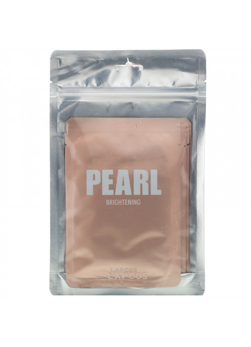 Lapcos, Daily Skin Mask Pearl, Brightening, 5 Sheets, 0.81 fl oz (24 ml) Each