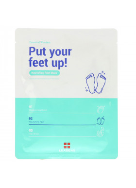 Leaders, Essential Wonders, Put Your Feet Up, Nourishing Foot Mask, 1 Pair, 18 ml (Discontinued Item)