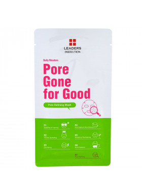 Leaders, Insolution, Daily Wonders, Pore Gone for Good, Pore Refining Mask, 1 Sheet, 0.84 fl oz (25 ml)