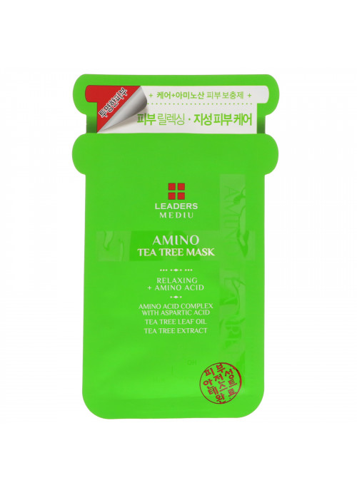Leaders, Mediu, Amino Tea Tree Mask, 1 Sheet, 25 ml