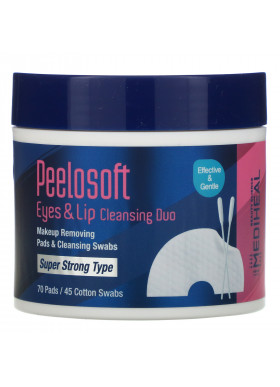 Mediheal, Peelosoft Eyes & Lip Cleansing Duo, 70 Pads / 45 Cotton Swabs