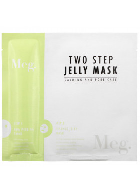 Meg Cosmetics, Two Step Jelly Mask, Calming and Pore Care, 1 Set
