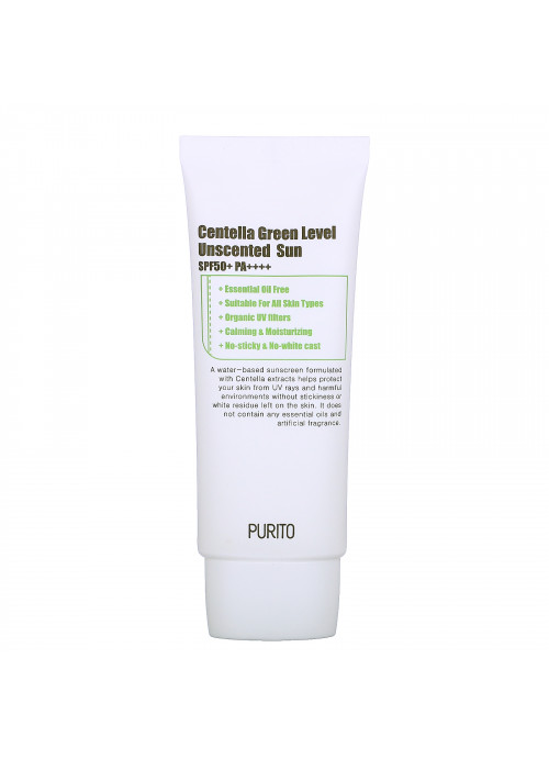 Purito, Centella Green Level, Unscented Sun, SPF 50+ PA++++, 2.0 fl oz (60 ml)