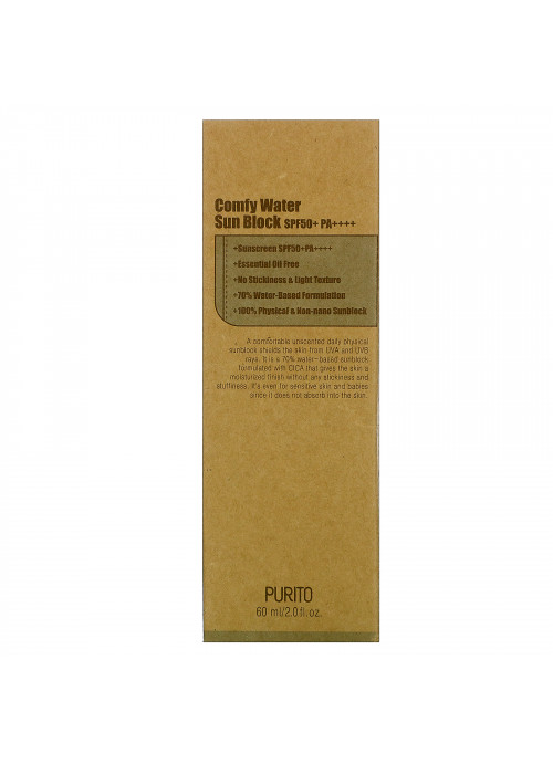 Purito, Comfy Water Sun Block, SPF 50+ PA++++, 2.0 fl oz (60 ml)