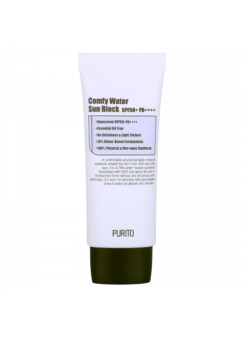 Purito, Comfy Water Sun Block, SPF 50+ PA++++, 2.0 fl oz (60 ml)