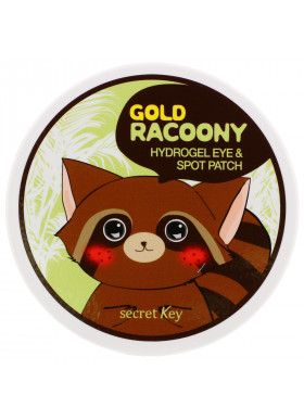 Secret Key, Gold Racoony Hydrogel Eye & Spot Patch, 90 Pieces