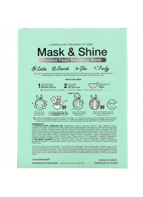 SFGlow, Mask & Shine, Frosted Pearl Modeling Mask, 4 Piece Kit