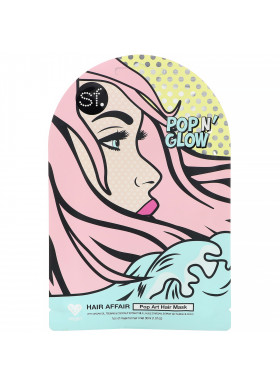 SFGlow, POP n' Glow, Hair Affair, Pop Art Hair Mask, 1 Sheet, 1.01 oz (30 ml)