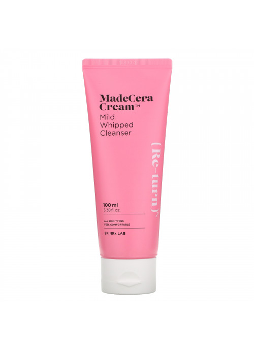 SkinRx Lab, MadeCera Cream, Mild Whipped Cleanser, 3.38 fl oz (100 ml)