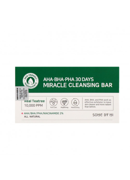 Some By Mi, AHA. BHA. PHA 30 Days Miracle Cleansing Bar, 106 g