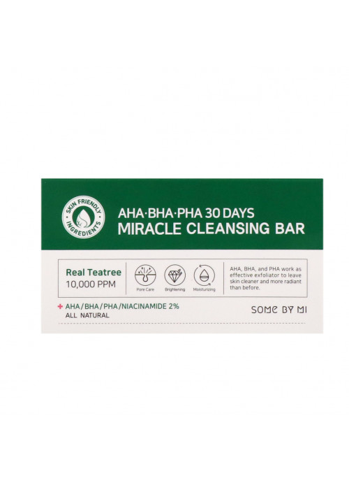 Some By Mi, AHA. BHA. PHA 30 Days Miracle Cleansing Bar, 106 g