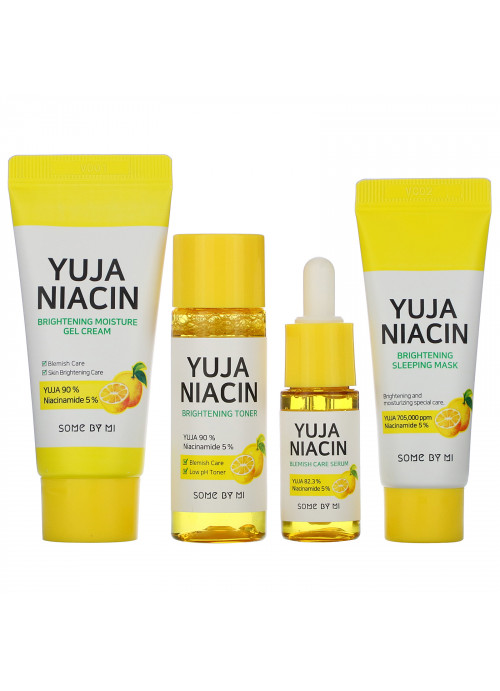 Some By Mi, Yuja Niacin 30 Days Brightening Starter Kit, 4 Piece Kit