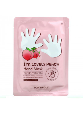 Tony Moly, I'm Lovely Peach, Hand Mask, 1 Pair, 0.56 oz (16 g)