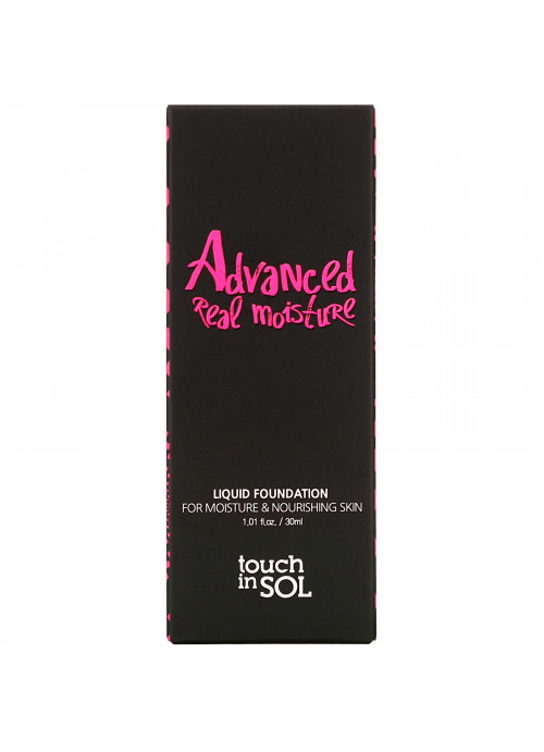 Touch in Sol, Advanced Real Moisture, Liquid Foundation, SPF 30 PA++, #21 Nude Beige, 1.01 fl oz (30 ml)