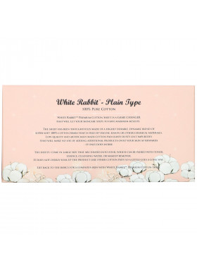 White Rabbit, Premium Cosmetic Cotton Sheet, Plain, 200 Sheets