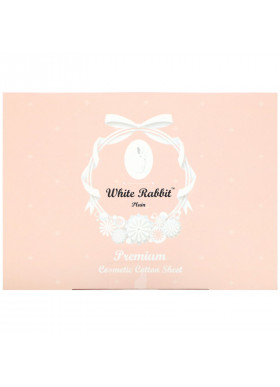 White Rabbit, Premium Cosmetic Cotton Sheet, Plain, 200 Sheets
