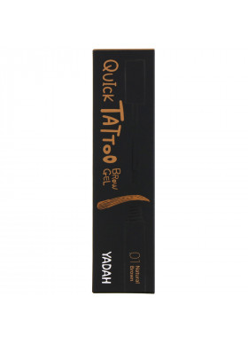 Yadah, Quick Tattoo Brow Gel, 01 Natural Brown, 0.27 fl oz (8 ml)