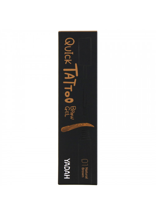 Yadah, Quick Tattoo Brow Gel, 01 Natural Brown, 0.27 fl oz (8 ml)