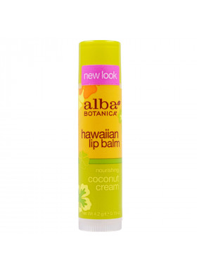 Alba Botanica, Hawaiian Lip Balm, Nourishing Coconut Cream, .15 oz (4.2 g)