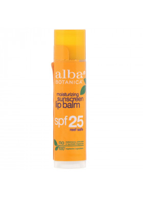 Alba Botanica, Moisturizing Sunscreen Lip Balm, SPF 25, .15 oz (4.2 g)