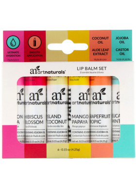 Artnaturals, Lip Balm Set, 6 Lip Balms, 0.15 oz (4.25 g) Each