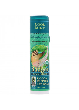 Badger Company, Cocoa Butter Lip Balm, Cool Mint, .25 oz (7 g)