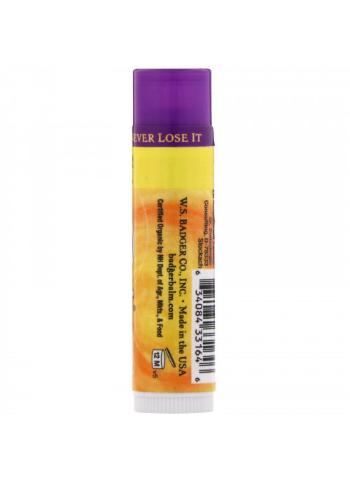 Badger Company, Lip Balm, Lavender & Orange, .15 oz (4.2 g)
