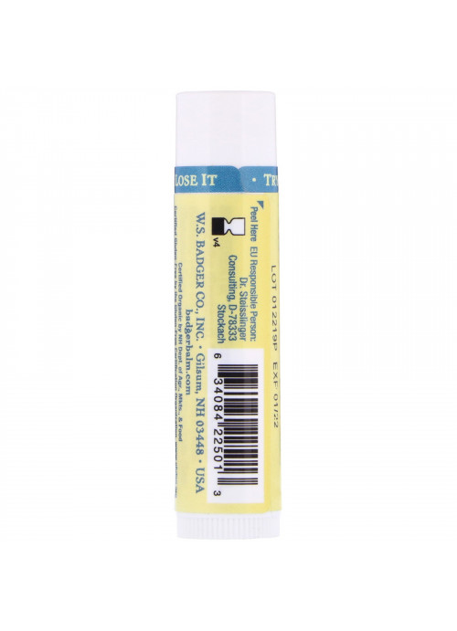 Badger Company, Organic, Tea Tree & Lemon Balm Herbal Lip Care, .15 oz (4.2 g)