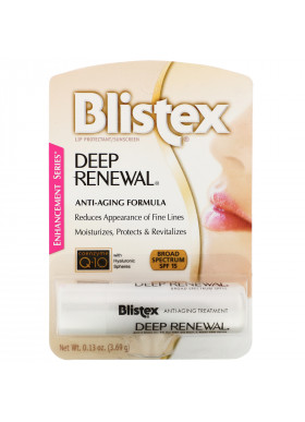 Blistex, Deep Renewal, Anti-Aging Treatment, Lip Protectant/Sunscreen, SPF 15, .13 oz (3.69 g)