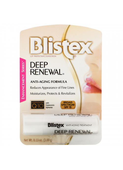 Blistex, Deep Renewal, Anti-Aging Treatment, Lip Protectant/Sunscreen, SPF 15, .13 oz (3.69 g)