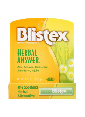 Blistex, Lip Protectant/Sunscreen, SPF 15, Herbal Answer, 0.15 oz (4.25 g)