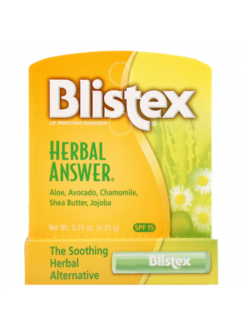 Blistex, Lip Protectant/Sunscreen, SPF 15, Herbal Answer, 0.15 oz (4.25 g)