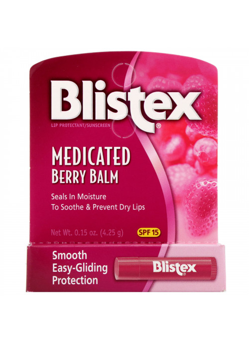 Blistex, Lip Protectant/Sunscreen, SPF 15, Medicated Berry Balm, .15 oz (4.25 g)