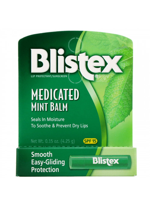 Blistex, Lip Protectant/Sunscreen, SPF 15, Medicated Mint Balm, .15 oz (4.25 g)