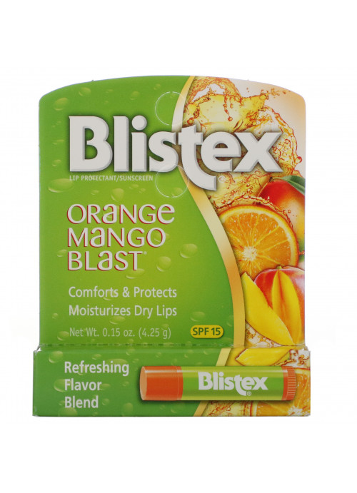 Blistex, Lip Protectant/Sunscreen, SPF 15, Orange Mango Blast, 0.15 oz (4.25 g)