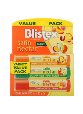 Blistex, Satin Nectar Lip Moisturizer, Variety Pack , 3 Pack, 0.15 oz (4.25 g) Each
