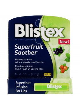 Blistex, Superfruit Soother, Lip Protectant/Sunscreen, SPF 15, 0.15 oz (4.25 g)
