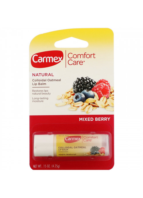 Carmex, Comfort Care, Colloidal Oatmeal Lip Balm, Mixed Berry, .15 oz (4.25 g)
