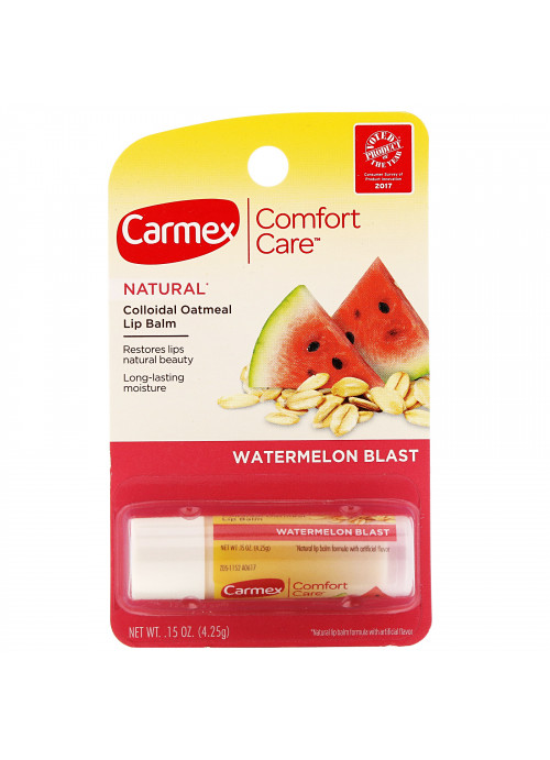 Carmex, Comfort Care, Colloidal Oatmeal Lip Balm, Watermelon Blast, .15 oz (4.25 g)